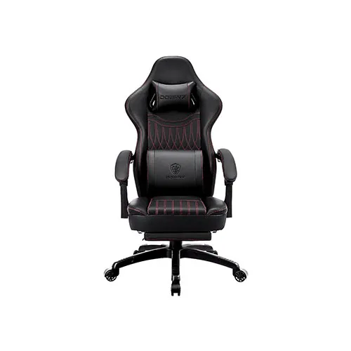 Dowinx Chaise Gaming, Coussin Plat Large Fauteuil Gamer avec Repose-Pieds, Chais